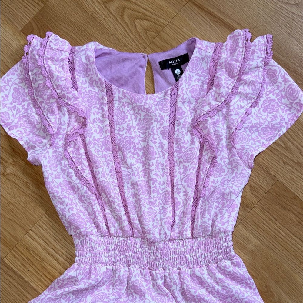 Pink Ruffled Kids Dress - Picture 2 of 9